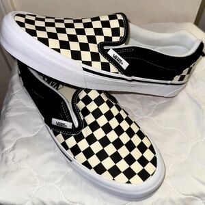 VANS Classic Checkerboard black/off white slip on shoes
